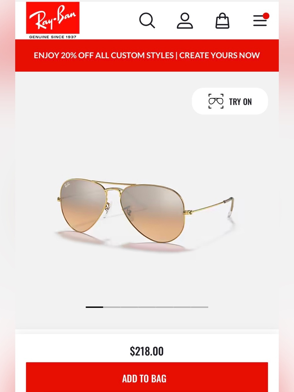 Authentic Rayban RB3025 Aviator Large Metal 58/14 - Picture 2 of 7